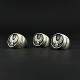 3D Lion Eagle Engraved Name Custom Ring