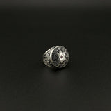 Seal of Solomon Ring for Men, Sterling Silver Talisman Jewelry, Protection Signet Ring, Esoteric Spiritual Gift, Islamic Calligraphy Ring