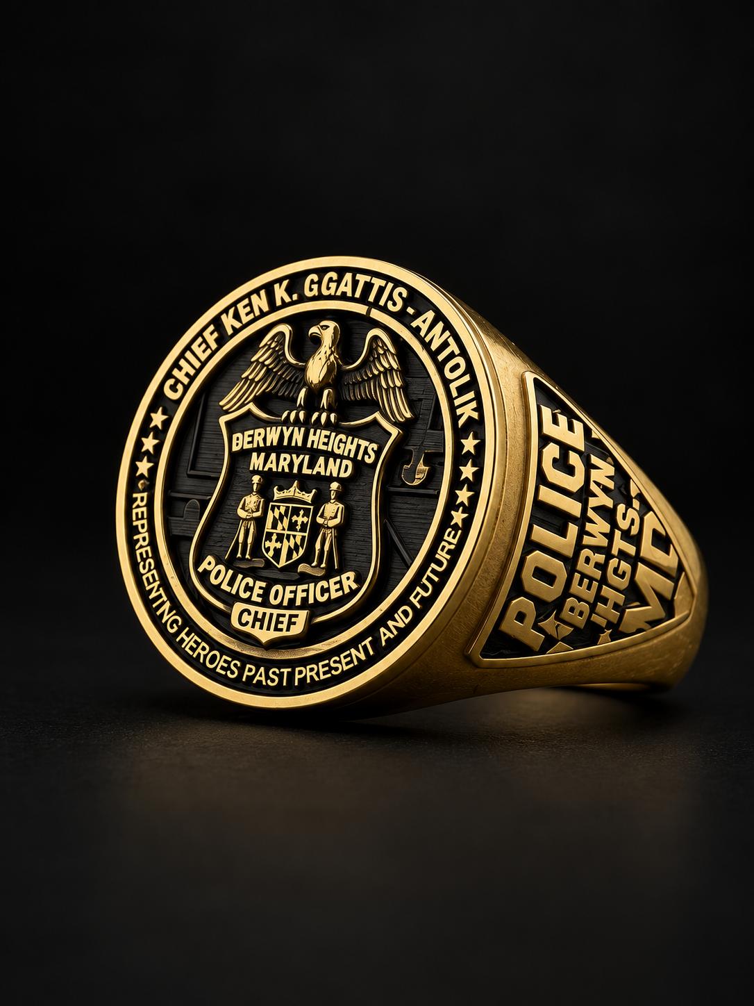 Custom U.S. Police Department Ring – Personalized Officer Badge Jewelry