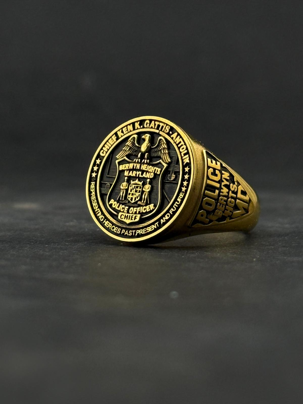 Custom U.S. Police Department Ring – Personalized Officer Badge Jewelry